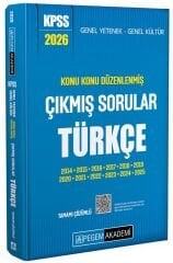 Pegem 2026 KPSS Türkçe Çıkmış Sorular Konu Konu Çözümlü Pegem Akademi Yayınları