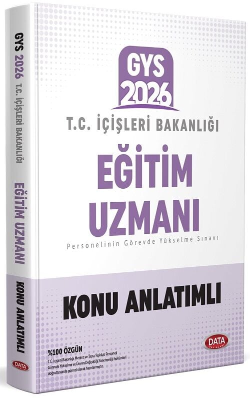 Data 2026 GYS İçişleri Bakanlığı Eğitim Uzmanı Konu Anlatımlı Görevde Yükselme Data Yayınları