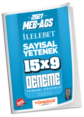 Yönerge 2027 MEB-AGS Sayısal Yetenek İLELEBET 15x9 Deneme Çözümlü Yönerge Yayınları
