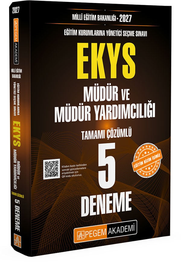 Pegem 2027 MEB EKYS Müdür ve Yardımcılığı 5 Deneme Çözümlü Pegem Akademi Yayınları