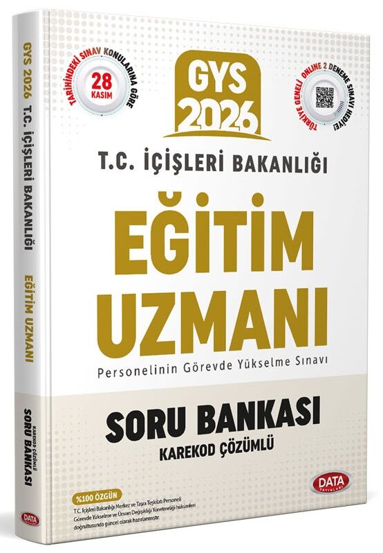 Data 2026 GYS İçişleri Bakanlığı Eğitim Uzmanı Soru Bankası Görevde Yükselme Data Yayınları