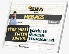 YENİ AGS - TKM Akademi MEB-AGS Türk Milli Eğitim Sistemi DEJAVU Konu Anlatımlı 5 li Fasikül Set - Metin Şar TKM Akademi