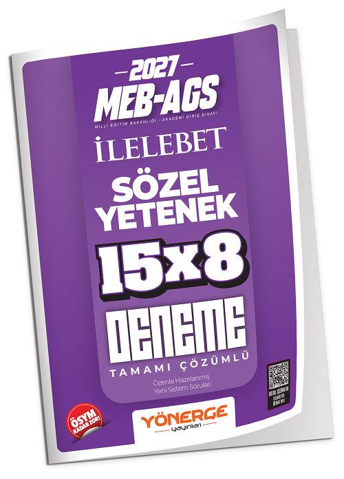Yönerge 2027 MEB-AGS Sözel Yetenek İLELEBET 15x8 Deneme Çözümlü Yönerge Yayınları