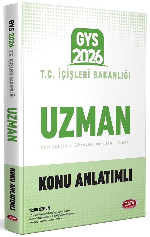 Data 2026 GYS İçişleri Bakanlığı Uzman Konu Anlatımlı Görevde Yükselme Data Yayınları