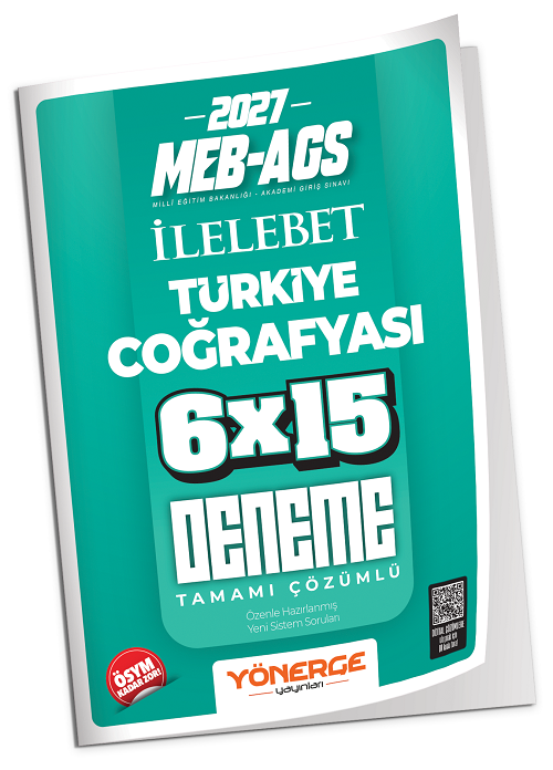 Yönerge 2027 MEB-AGS Türkiye Coğrafyası İLELEBET 6x15 Deneme Çözümlü Yönerge Yayınları