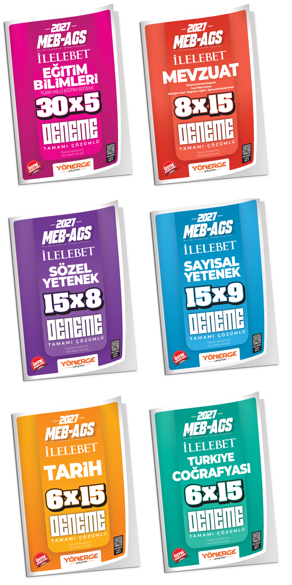 Yönerge 2027 MEB-AGS Tüm Dersler İLELEBET 67 Deneme 6 lı Set Yönerge Yayınları