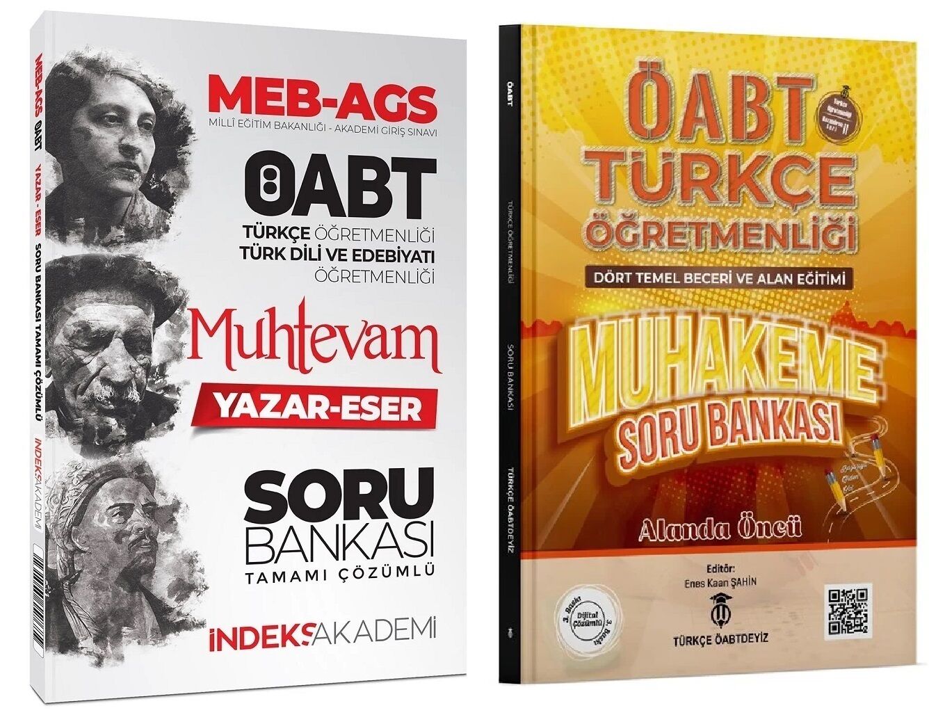 Türkçe ÖABTDEYİZ + İndeks ÖABT MEB-AGS Türkçe Dört Temel Beceri ve Alan Eğitimi Muhakeme + Muhtevam Yazar Eser Soru Bankası 2 li Set - Enes Kaan Şahin Türkçe ÖABTDEYİZ + İndeks Akademi Yayıncılık