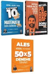 İndeks 2026 ALES Matematik + Paragraf Soru Deneme 3 lü Set - Metin Şimşek, Berk Ekici İndeks Akademi Yayıncılık