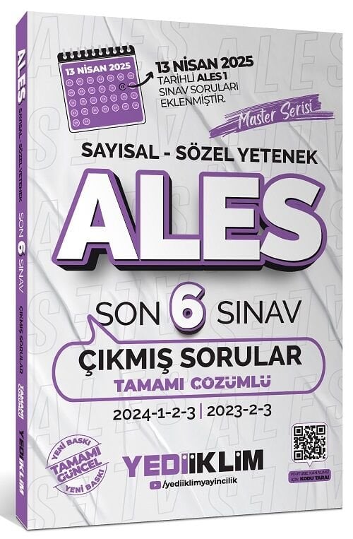 Yediiklim 2026 ALES Master Çıkmış Sorular Son 6 Sınav Çözümlü Yediiklim Yayınları