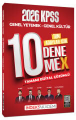İndeks Akademi 2026 KPSS Genel Yetenek Genel Kültür 10 DenemeX Çözümlü İndeks Akademi Yayıncılık