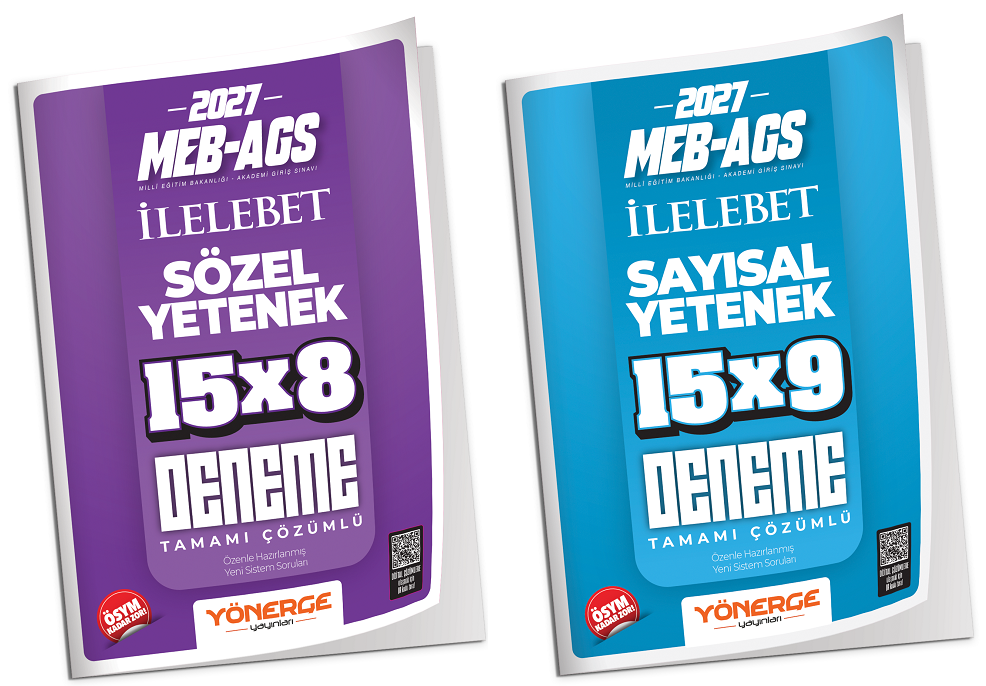 Yönerge 2027 MEB-AGS Sözel + Sayısal Yetenek İLELEBET 17 Deneme 2 li Set Yönerge Yayınları