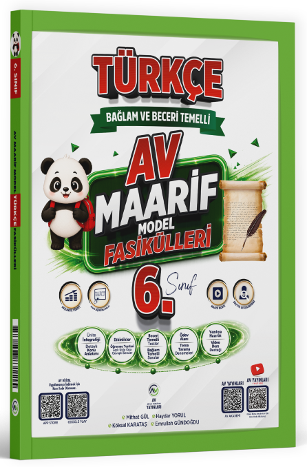 Av Yayınları 6. Sınıf Türkçe Maarif Model Fasikülleri Av Yayınları