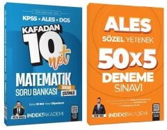 İndeks 2026 ALES Matematik Soru Bankası + Sözel Yetenek 5 Deneme 2 li Set - Metin Şimşek, Berk Ekici İndeks Akademi Yayıncılık