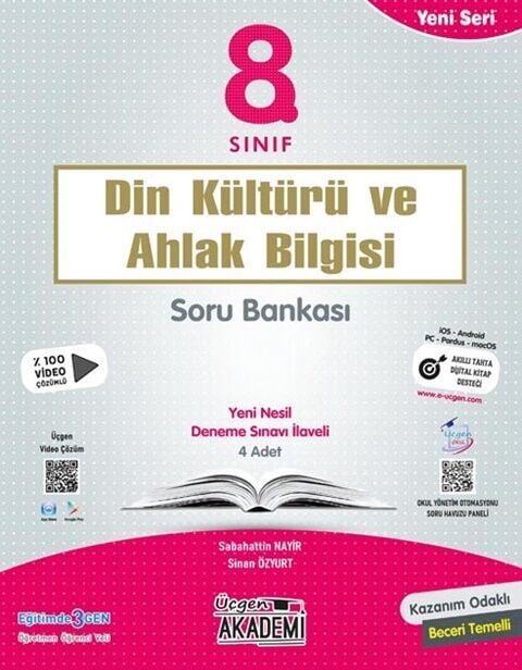 Üçgen Akademi 8. Sınıf Din Kültürü ve Ahlak Bilgisi Yeni Seri Soru Bankası Üçgen Akademi Yayınları