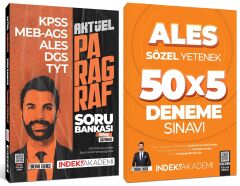 İndeks 2026 ALES Paragraf Soru Bankası + Sözel Yetenek 5 Deneme 2 li Set - Berk Ekici İndeks Akademi Yayıncılık