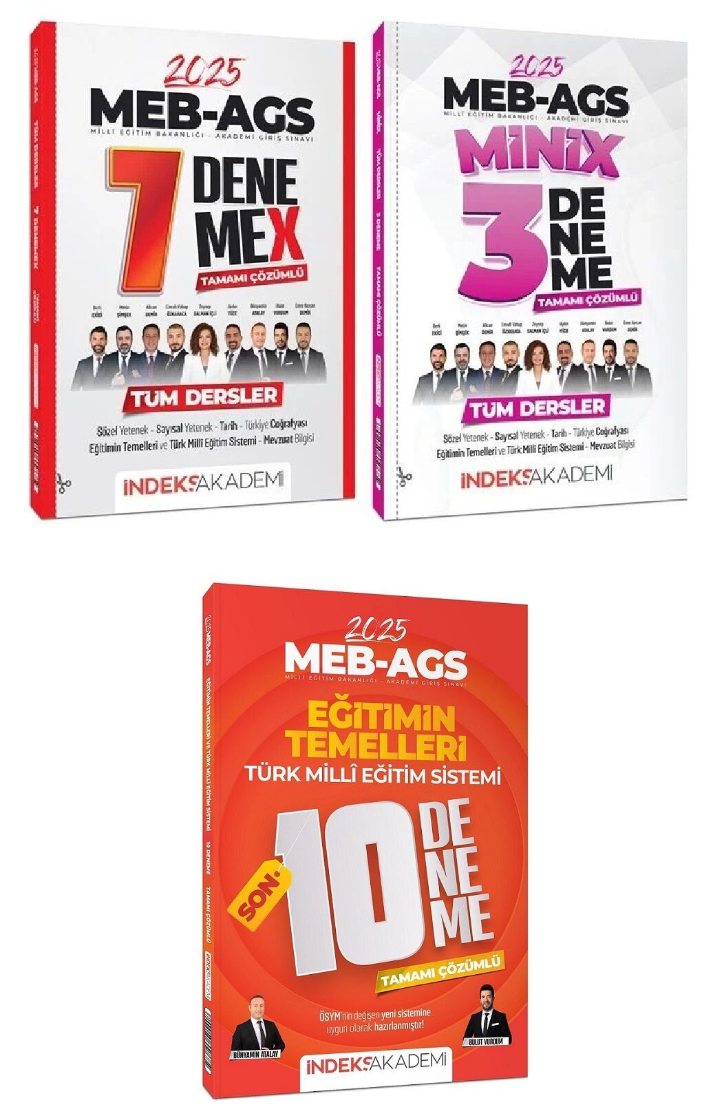İndeks Akademi 2025 MEB-AGS Tüm Dersler + Eğitimin Temelleri 10+10 Deneme 3 lü Set İndeks Akademi Yayıncılık