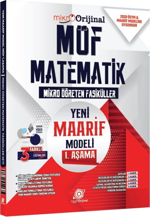 Orijinal YKS TYT Matematik MÖF Mikro Öğreten Fasiküller 1. Aşama Orijinal Yayınları