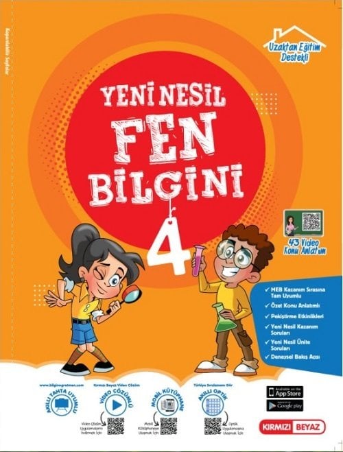 Kırmızı Beyaz 4. Sınıf Fen Bilimleri Bilgini Kırmızı Beyaz Yayınları