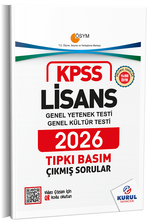 Kurul 2026 KPSS Sınavı Genel Yetenek Genel Kültür Lisans Tıpkı Basım Çözümlü Kurul Yayıncılık