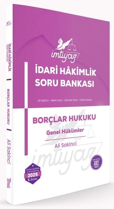 Temsil 2025 İMTİYAZ İdari Hakimlik Borçlar Hukuku Genel Hükümler Soru Bankası Çözümlü 5. Baskı - Ali Sakinci Temsil Yayınları