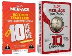 CBA + İndeks 2025 MEB-AGS Tüm Dersler + Eğitimin Temelleri 10+10 Deneme 2 li Set CBA Yayınları