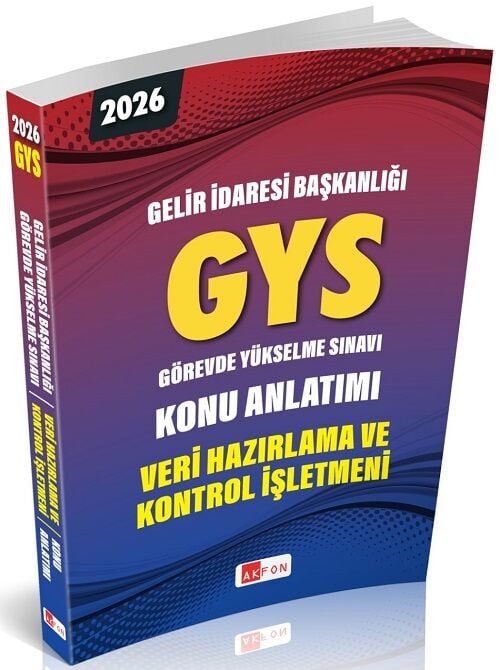 Akfon 2026 GYS Gelir İdaresi Başkanlığı Veri Hazırlama ve Kontrol İşletmeni Konu Anlatımı Görevde Yükselme Akfon Yayınları