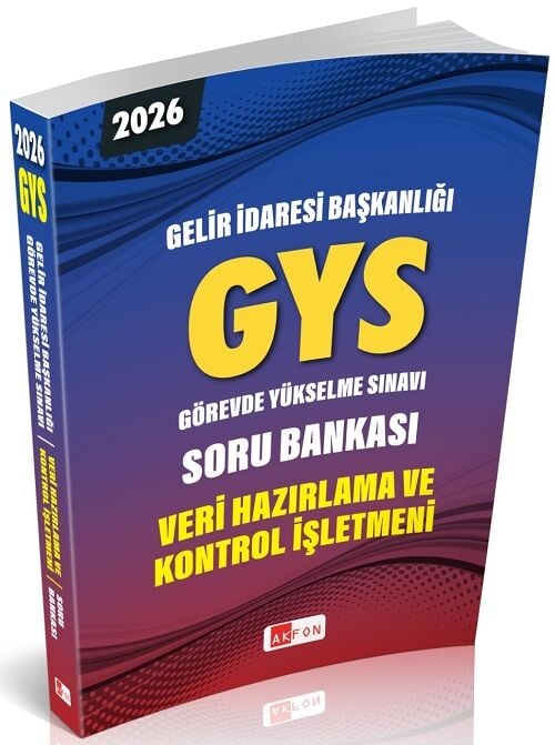 Akfon 2026 GYS GİB Gelir İdaresi Başkanlığı Veri Hazırlama ve Kontrol İşletmeni Soru Bankası Görevde Yükselme Akfon Yayınları