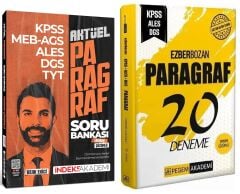 Pegem + İndeks KPSS MEB-AGS ALES DGS Paragraf Ezberbozan 20 Deneme + Soru Bankası 2 li Set Pegem + İndeks Akademi Yayınları