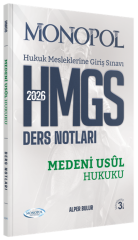 Monopol 2026 HMGS Medeni Usul Hukuku Ders Notları 3. Baskı - Alper Bulur Monopol Yayınları