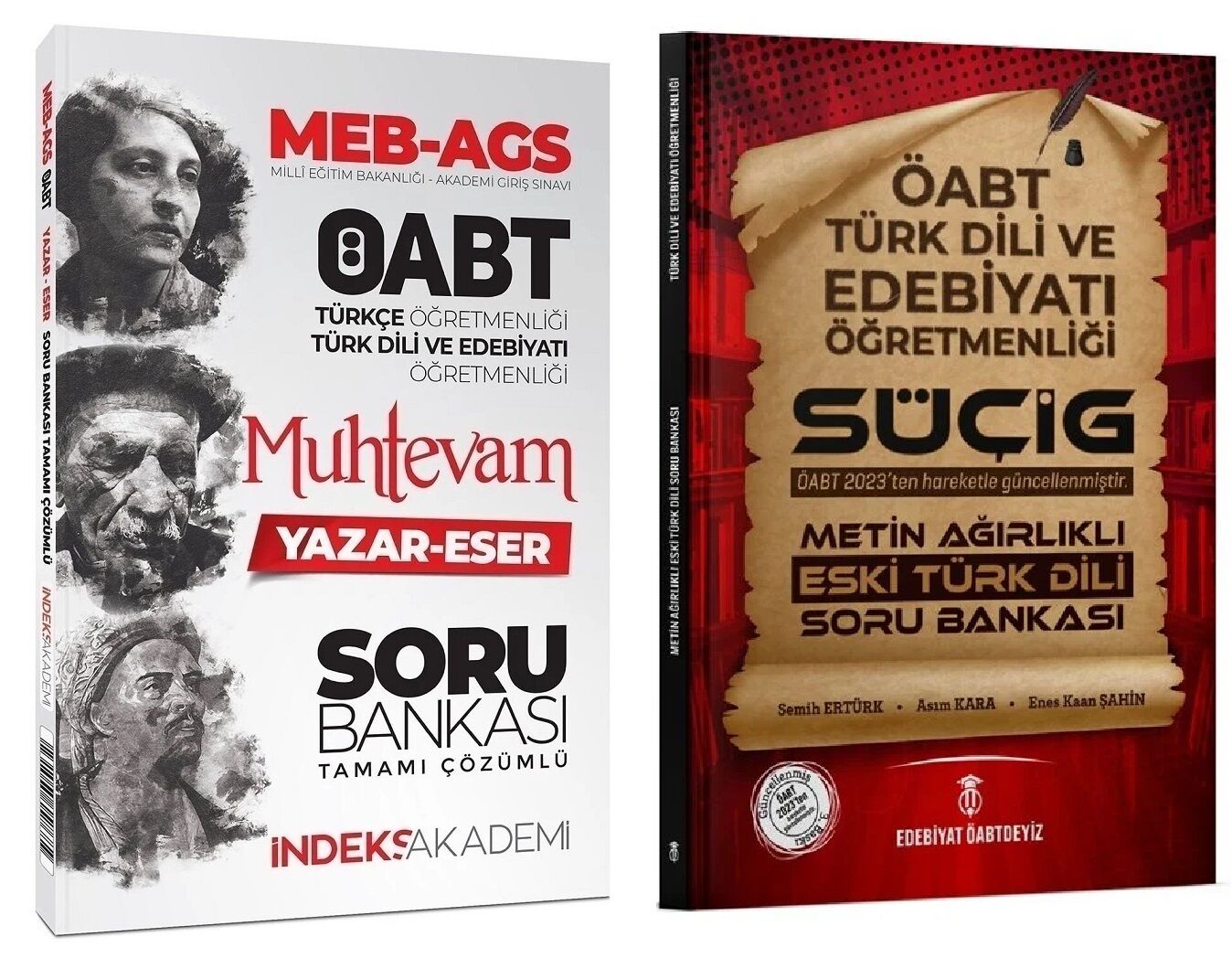 Edebiyat ÖABTdeyiz + İndeks 2025 ÖABT MEB-AGS Türk Dili Edebiyatı SÜÇİG Metin Ağırlıklı Eski Türk Dili + Muhtevam Yazar Eser Soru Bankası 2 li Set - Asım Kara Edebiyat ÖABTdeyiz + İndeks Akademi Yayıncılık