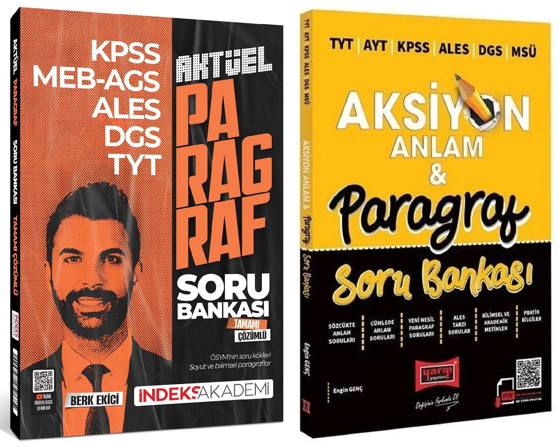 SÜPER FİYAT - Yargı + İndeks 2025 TYT KPSS MEB-AGS ALES DGS Paragraf Aksiyon Soru Bankası 2 li Set Yargı + İndeks Akademi Yayınları