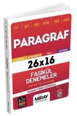 Miray YKS TYT Paragraf 26x16 Fasikül Denemeler Çözümlü Miray Yayınları