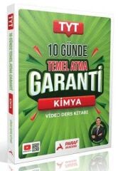 Paraf Akademi YKS TYT Kimya 10 Günde Temel Atma Garanti Video Ders Kitabı Paraf Akademi Yayınları