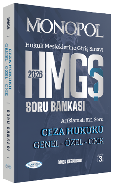 Monopol 2026 HMGS Ceza Hukuku, Genel-Özel-CMK Soru Bankası 3. Baskı - Ömer Keskinsoy Monopol Yayınları