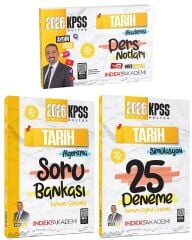 İndeks Akademi 2026 KPSS Tarih Akademisi Video Ders Notları + Soru Bankası + 25 Deneme 3 lü Set - Aydın Yüce İndeks Akademi Yayıncılık