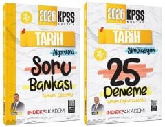 İndeks Akademi 2026 KPSS Tarih Soru Bankası + 25 Deneme 2 li Set - Aydın Yüce İndeks Akademi Yayıncılık