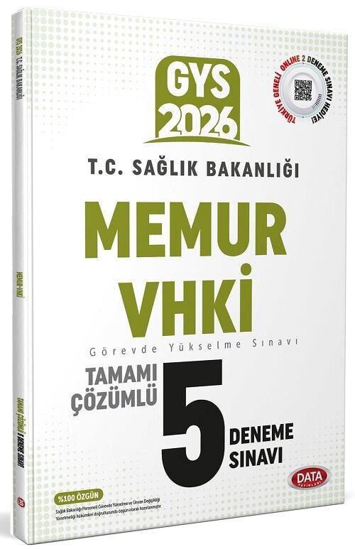 Data 2026 GYS Sağlık Bakanlığı Memur ve VHKİ 5 Deneme Çözümlü Görevde Yükselme Data Yayınları