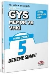 Editör 2025 GYS Sağlık Bakanlığı Memur, VHKİ 5 Deneme Çözümlü Görevde Yükselme Editör Yayınları