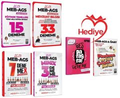 İndeks 2025 MEB-AGS Tüm Dersler + Eğitimin Temelleri + Mevzuat 10+15+33 Deneme 4 lü Set İndeks Akademi Yayınları