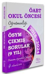 CBA Yayınları 2025 ÖABT MEB-AGS Okul Öncesi Öğretmenliği Çıkmış Sorular Son 9 Yıl Çözümlü - Ahmet Çam CBA Yayınları