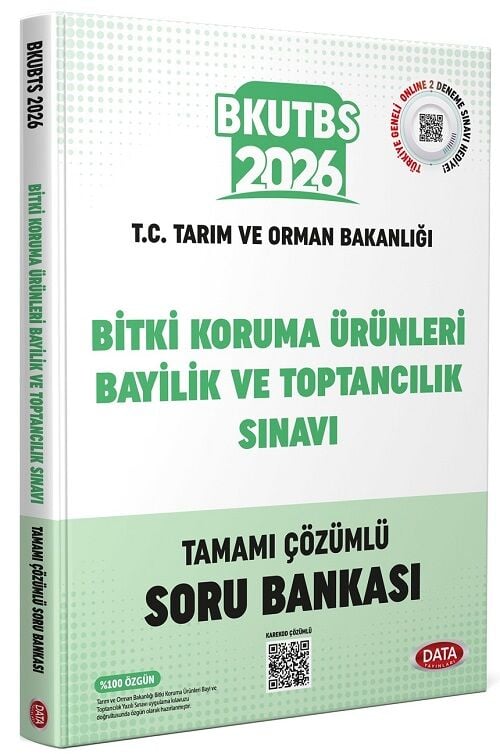 Data 2026 Tarım ve Orman Bakanlığı BKUBTS Bitki Koruma Ürünleri Bayilik ve Toptancılık Sınavı Soru Bankası Çözümlü Data Yayınları