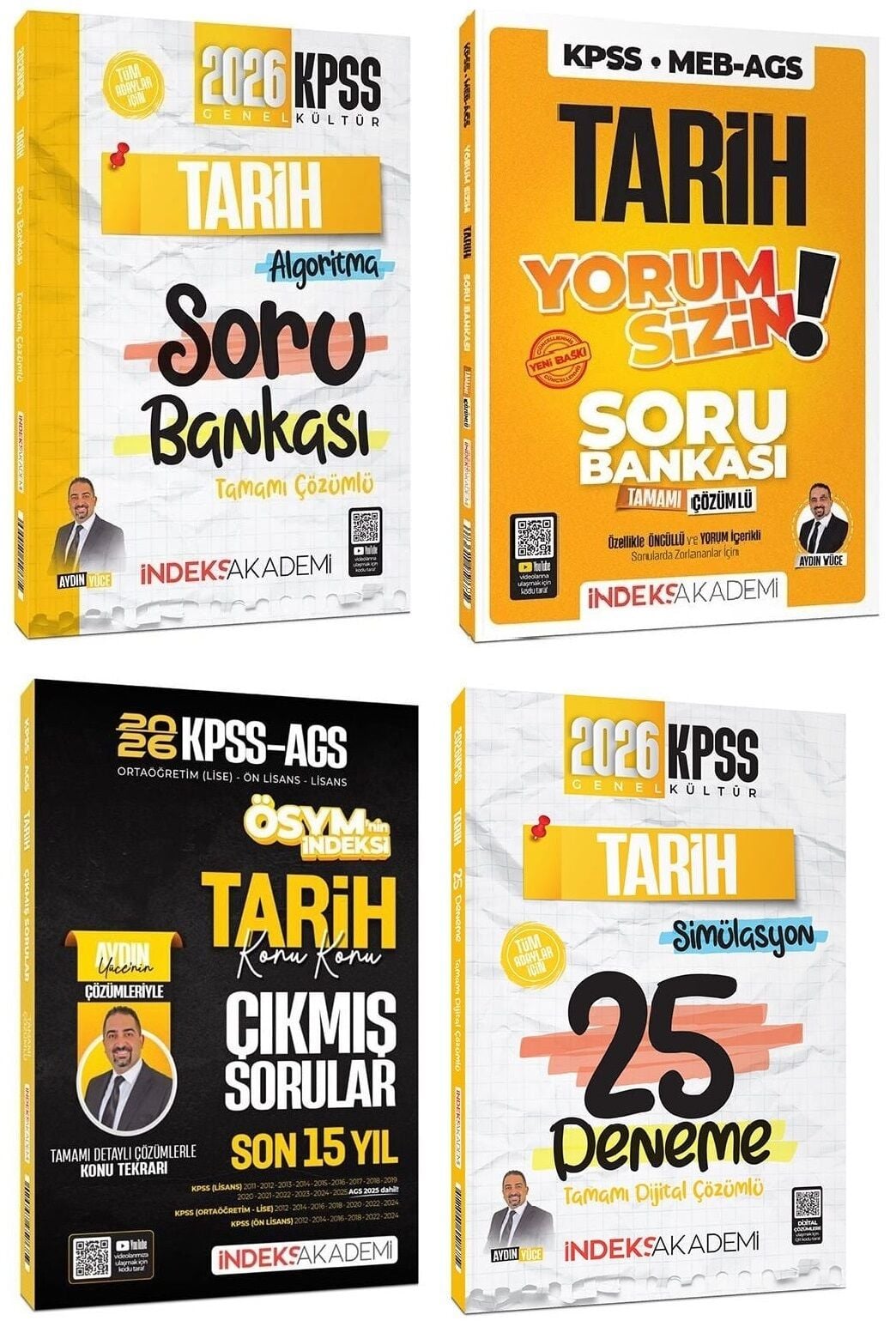 İndeks Akademi 2026 KPSS Tarih Sorun Yok Set - Aydın Yüce İndeks Akademi Yayıncılık