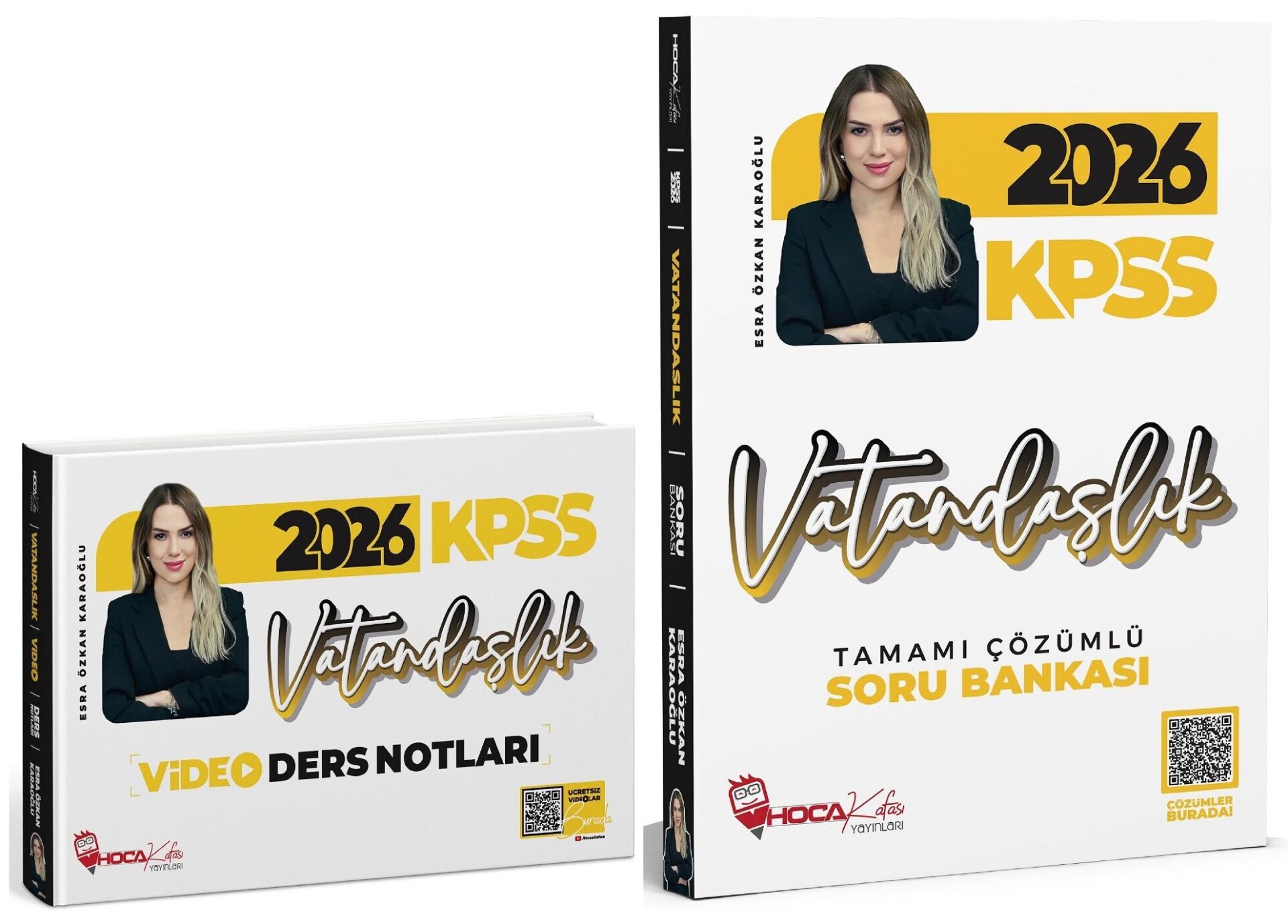 Hoca Kafası 2026 KPSS Vatandaşlık Video Ders Notları + Soru Bankası 2 li Set - Esra Özkan Karaoğlu Hoca Kafası Yayınları