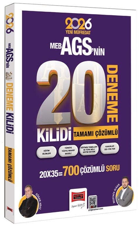YENİ AGS - Yargı 2026 MEB-AGS nin Kilidi Tüm Dersler 20 Deneme Çözümlü - Gökan Araz, Mustafa Alkan Yargı Yayınları