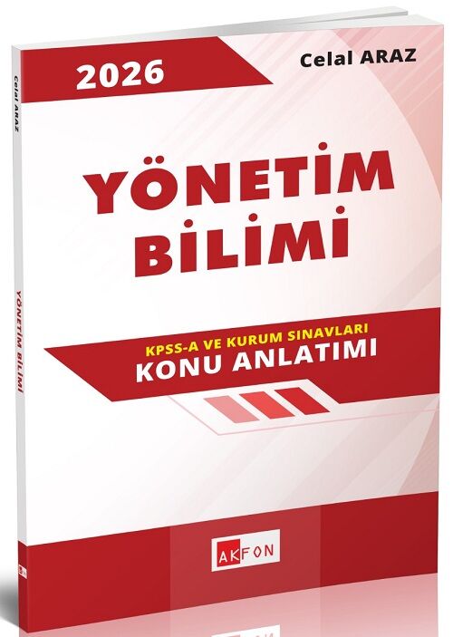 Akfon 2026 KPSS A Grubu Yönetim Bilimi Konu Anlatımı - Celal Araz Akfon Yayınları