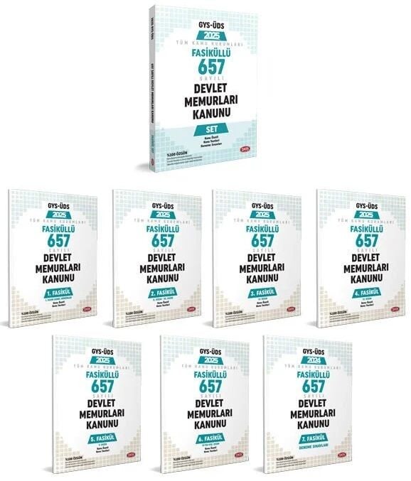 Data 2025 GYS ÜDS 657 Sayılı Devlet Memurları Kanunu Fasikül Set Görevde Yükselme Data Yayınları
