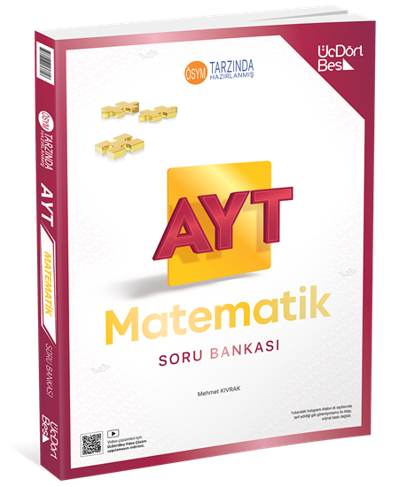 Üç Dört Beş 2026 YKS AYT Matematik Soru Bankası Çözümlü - Mehmet Kıvrak Üç Dört Beş Yayınları