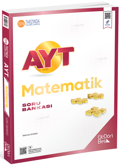 Üç Dört Beş 2027 YKS AYT Matematik Soru Bankası Çözümlü - Mehmet Kıvrak Üç Dört Beş Yayınları