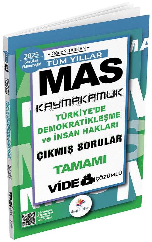 Dizgi Kitap 2025 MAS Kaymakamlık Türkiyede Demokratikleşme ve İnsan Hakları Çıkmış Sorular Video Çözümlü Dizgi Kitap Yayınları
