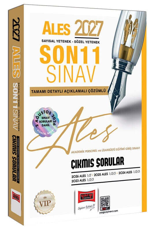 Yargı 2027 ALES VIP Çıkmış Sorular Son 11 Sınav Çözümlü Yargı Yayınları